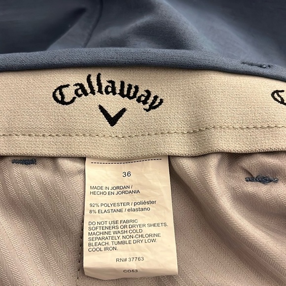 Callaway men’s blue golf shorts - size 36 - Picture 3 of 5